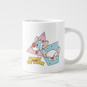 Pinky und das Gehirn | Retro-Zeichengrafiken Jumbo-Tasse (Rechts)