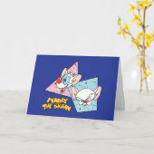 Pinky und das Gehirn | Retro-Zeichengrafiken Karte (Gelbe Blume)