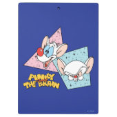Pinky und das Gehirn | Retro-Zeichengrafiken Klemmbrett (Rückseite)