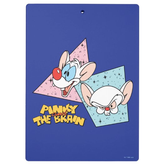 Pinky und das Gehirn | Retro-Zeichengrafiken Klemmbrett (Rückseite)