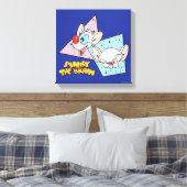 Pinky und das Gehirn | Retro-Zeichengrafiken Leinwanddruck (Insitu (Schlafzimmer))