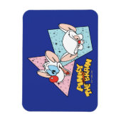 Pinky und das Gehirn | Retro-Zeichengrafiken Magnet (Vertikal)
