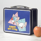 Pinky und das Gehirn | Retro-Zeichengrafiken Metall Brotdose (Beispiel)