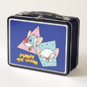 Pinky und das Gehirn | Retro-Zeichengrafiken Metall Brotdose (Vorderseite)