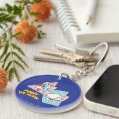 Pinky und das Gehirn | Retro-Zeichengrafiken Schlüsselanhänger (Vorderseite rechts)