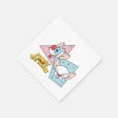 Pinky und das Gehirn | Retro-Zeichengrafiken Serviette (Ecke)