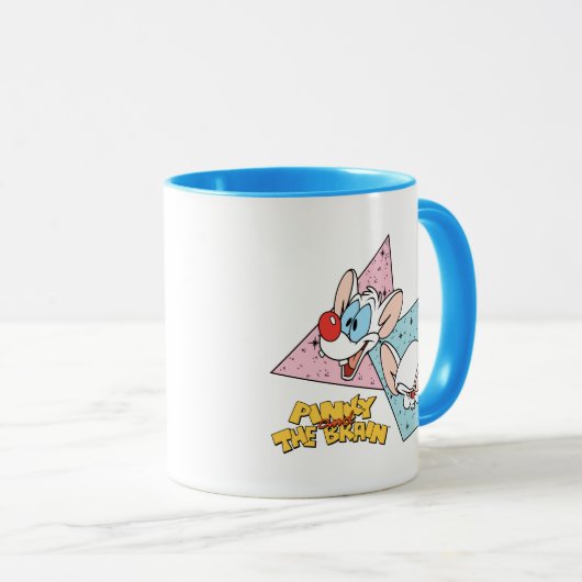 Pinky und das Gehirn | Retro-Zeichengrafiken Tasse (VorderseiteRechts)