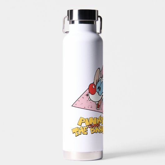 Pinky und das Gehirn | Retro-Zeichengrafiken Trinkflasche (Vorne)