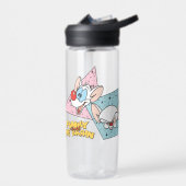 Pinky und das Gehirn | Retro-Zeichengrafiken Trinkflasche (Links)