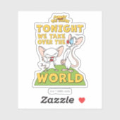 Pinky und das Gehirn | Übernehmen Sie die Welt Aufkleber (Blatt)