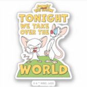 Pinky und das Gehirn | Übernehmen Sie die Welt Aufkleber (Vorderseite)