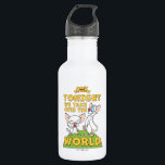 Pinky und das Gehirn | Übernehmen Sie die Welt Edelstahlflasche<br><div class="desc">Karo diesen lustigen Pinky und die Brain Grafik mit der ikonischen Zeile "Heute Abend übernehmen wir die Welt".</div>