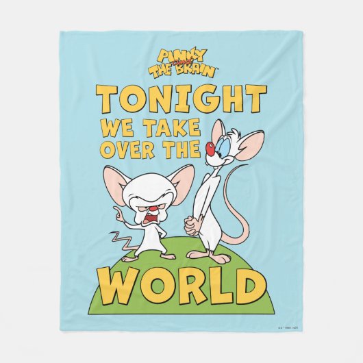 Pinky und das Gehirn | Übernehmen Sie die Welt Fleecedecke (Vorderseite)
