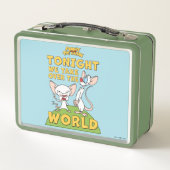 Pinky und das Gehirn | Übernehmen Sie die Welt Metall Brotdose (Rückseite)