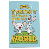 Pinky und das Gehirn | Übernehmen Sie die Welt Mittlere Geschenktüte (Vorderseite)