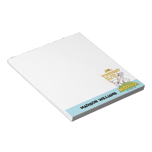 Pinky und das Gehirn | Übernehmen Sie die Welt Notizblock (angewinkelt)