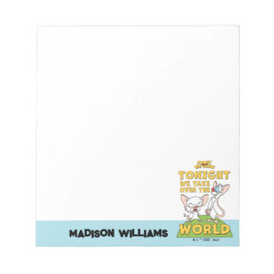 Pinky und das Gehirn   Übernehmen Sie die Welt Notizblock