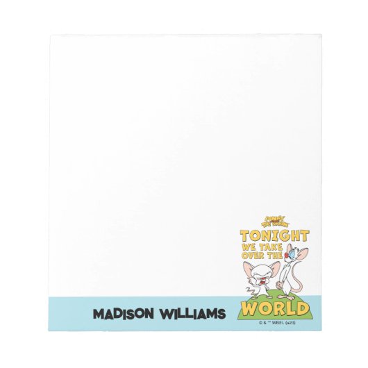 Pinky und das Gehirn | Übernehmen Sie die Welt Notizblock (Vorderseite)