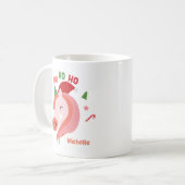 Pinky Unicorn Weihnachts-Tasse Kaffeetasse (Vorderseite Links)