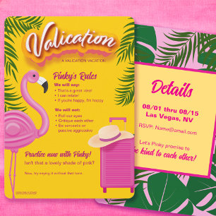 Pinky Validation Vacation Einladung