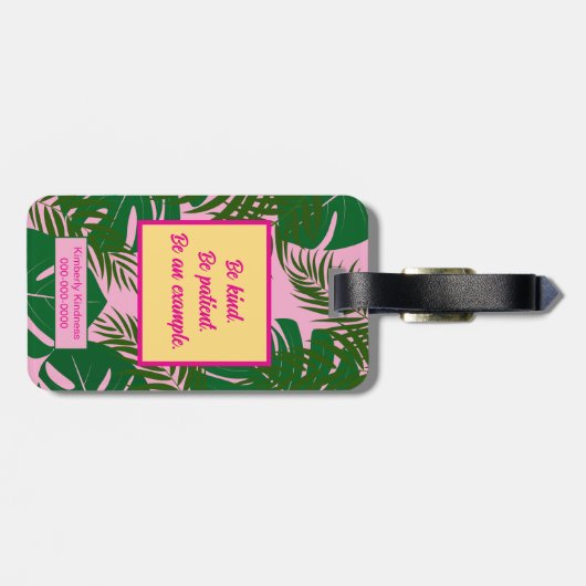 Pinky Validation Vacation Gepäckanhänger (Rückseite horizontal)