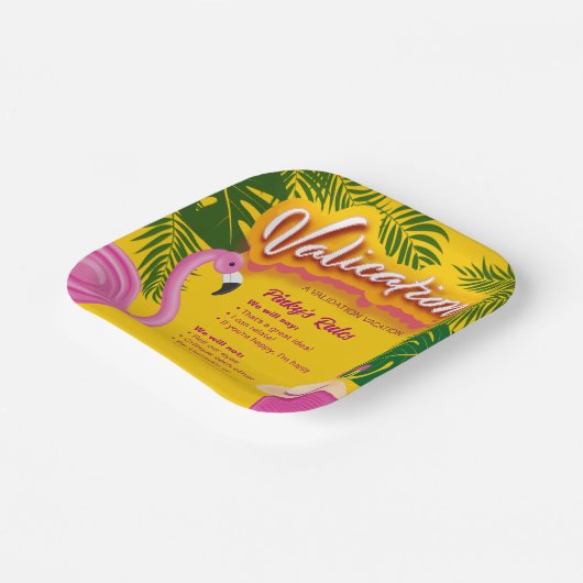 Pinky Validation Vacation Pappteller (Gewinkelt)