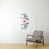 Pinky-Versprechen, Handdruck, Postcar, Couple Art Wandteppich (Beispiel (Horizontal))