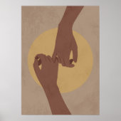 Pinky Versprechen im boho Stil, afrikanische ameri Poster (Vorne)