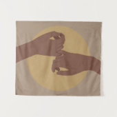 Pinky Versprechen im boho Stil, afrikanische ameri Wandteppich (Vorderseite (Horizontal))