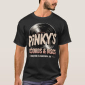 Pinky's Platten & Disks T-Shirt (Vorderseite)