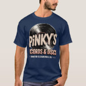Pinky's Platten & Disks T-Shirt (Vorderseite)