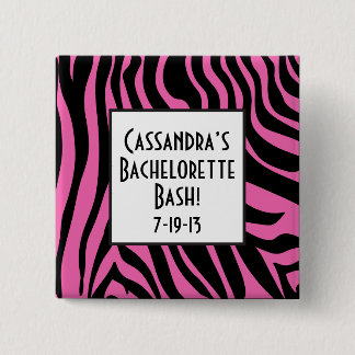 PinkZebra Bachelorette Knopf Button