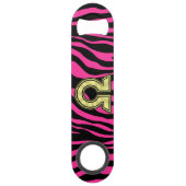 PINKzebra-GOLD OMEGA Speed Flaschenöffner (Vorderseite)