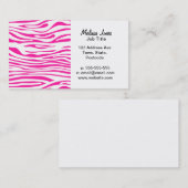 Pinkzebra-Streifenmuster Visitenkarte (Vorne/Hinten)