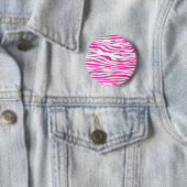 PinkZebrastreifen-Muster-Tierdruck Button (Beispiel)