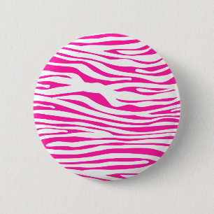 PinkZebrastreifen-Muster-Tierdruck Button