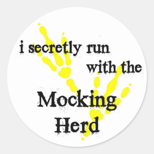 PinMockingHerd Runder Aufkleber (Vorderseite)