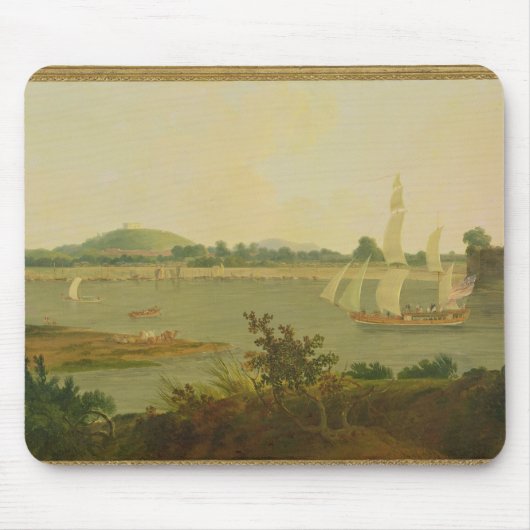 Pinnace, der hinunter den Ganges hinter Monghyr Mousepad (Vorne)