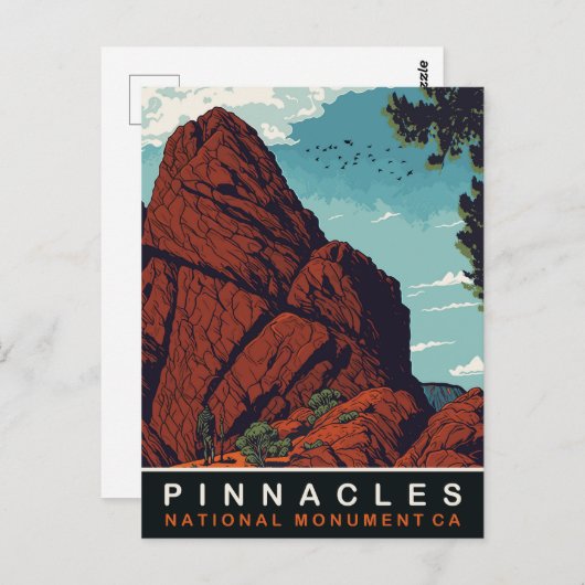 Pinnacles National Monument, CA, Reisen Postkarte (Vorne/Hinten)