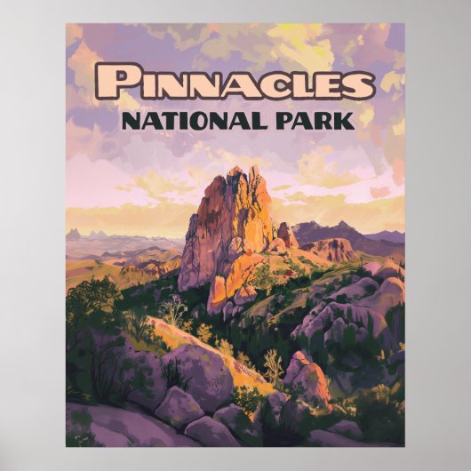 Pinnacles National Park Buttes California Poster (Vorne)