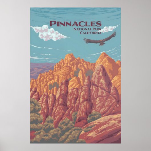 Pinnacles National Park Reiseplakat Poster (Vorne)