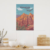 Pinnacles National Park Reiseplakat Poster (Küche)