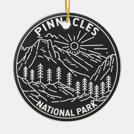 Pinnacles Nationalpark California Keramik Ornament (Vorne)