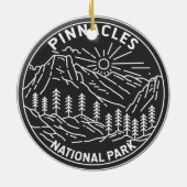Pinnacles Nationalpark California Keramik Ornament (Hinten)