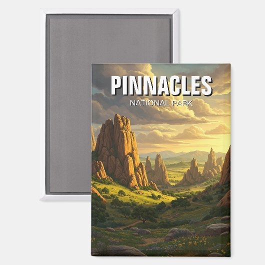 Pinnacles Nationalpark California Magnet (Vorderseite/Rückseite)