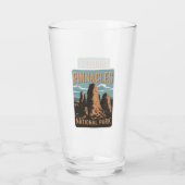 Pinnacles Nationalpark California Retro Glas (Rückseite)
