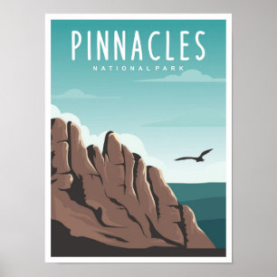 Pinnacles-Nationalpark Kalifornien Reise Poster