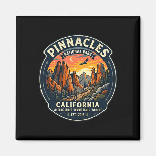 Pinnacles-Nationalpark Kalifornien Retro-Wandern Magnet