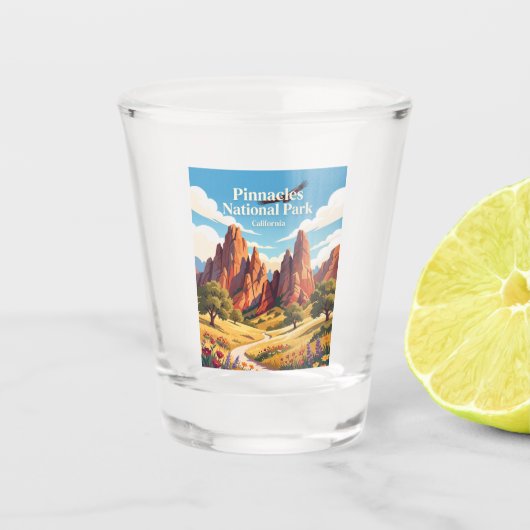 Pinnacles-Nationalpark Kalifornien Schnapsglas (Vorderseite)