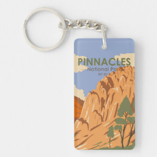 Pinnacles-Nationalpark Kalifornien Vintage Schlüsselanhänger